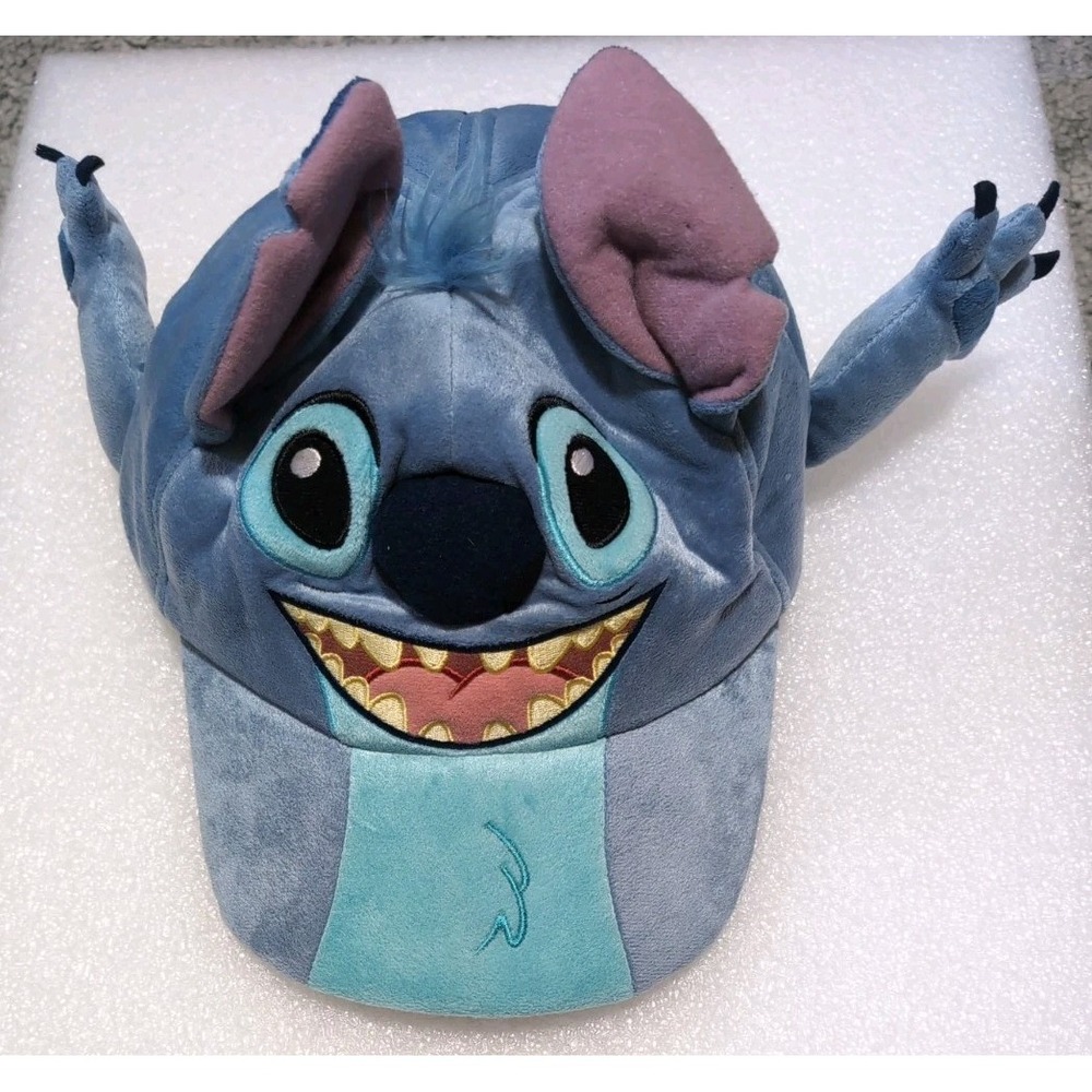 Disney Parks Stitch Adjustable Blue Adult Hat 57-61 Cm Soft Kid core Amusement